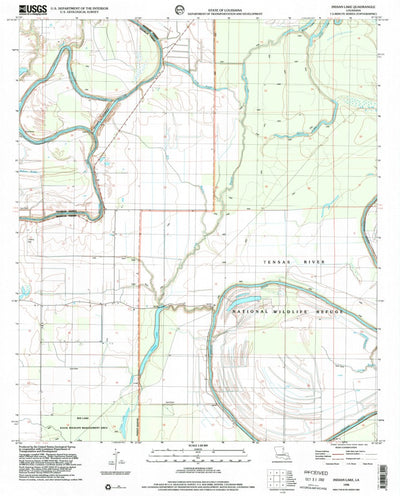 United States Geological Survey Indian Lake, LA (1998, 24000-Scale) digital map
