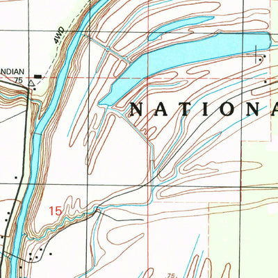 United States Geological Survey Indian Lake, LA (1998, 24000-Scale) digital map