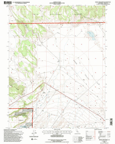 United States Geological Survey Indian Meadows, CA (1994, 24000-Scale) digital map