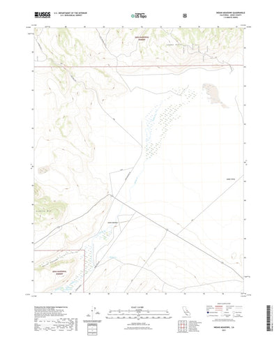 United States Geological Survey Indian Meadows, CA (2021, 24000-Scale) digital map