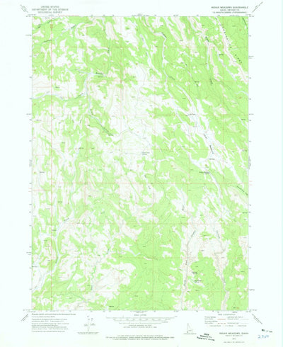 United States Geological Survey Indian Meadows, ID (1973, 24000-Scale) digital map