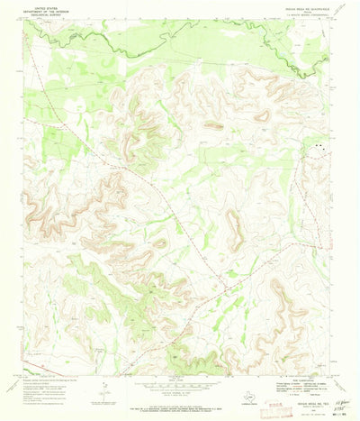 United States Geological Survey Indian Mesa NE, TX (1969, 24000-Scale) digital map