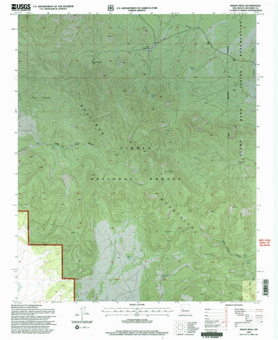 United States Geological Survey Indian Mesa, NM (1995, 24000-Scale) digital map