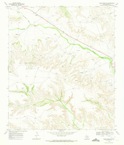 United States Geological Survey Indian Mesa SE, TX (1969, 24000-Scale) digital map