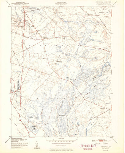 United States Geological Survey Indian Mills, NJ (1951, 24000-Scale) digital map