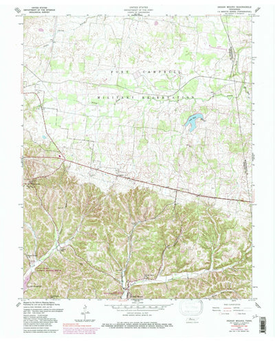 United States Geological Survey Indian Mound, TN (1957, 24000-Scale) digital map