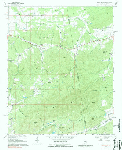 United States Geological Survey Indian Mountain, AL-GA (1967, 24000-Scale) digital map