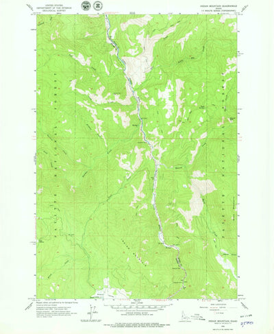 United States Geological Survey Indian Mountain, ID (1963, 24000-Scale) digital map