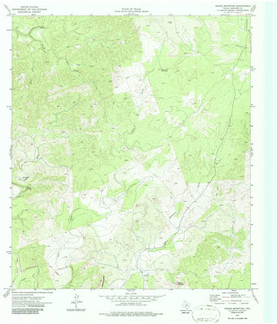 United States Geological Survey Indian Mountain, TX (1974, 24000-Scale) digital map