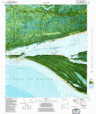 United States Geological Survey Indian Pass, FL (1982, 24000-Scale) digital map