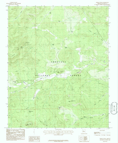 United States Geological Survey Indian Peak, AZ (1986, 24000-Scale) digital map