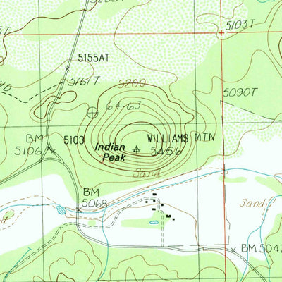 United States Geological Survey Indian Peak, AZ (1986, 24000-Scale) digital map