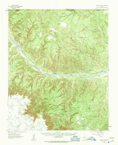 United States Geological Survey Indian Peak, TX (1960, 62500-Scale) digital map