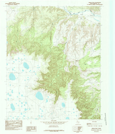 United States Geological Survey Indian Peak, TX (1985, 24000-Scale) digital map