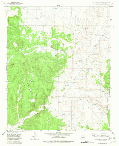 United States Geological Survey Indian Peaks East, NM (1981, 24000-Scale) digital map
