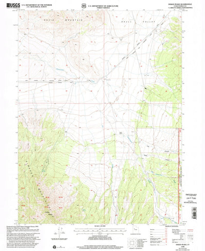 United States Geological Survey Indian Peaks, UT (1998, 24000-Scale) digital map