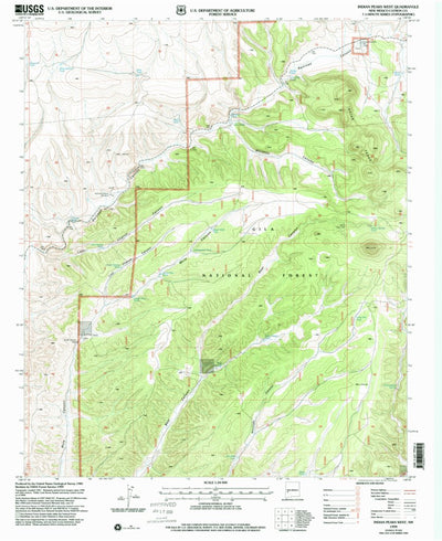 United States Geological Survey Indian Peaks West, NM (1999, 24000-Scale) digital map