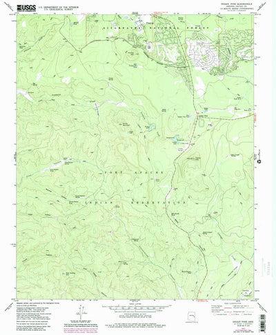 United States Geological Survey Indian Pine, AZ (1977, 24000-Scale) digital map