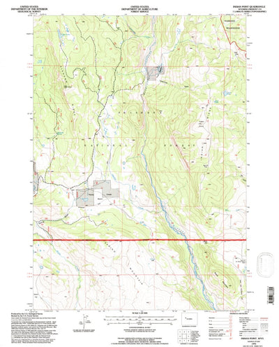 United States Geological Survey Indian Point, WY (1991, 24000-Scale) digital map