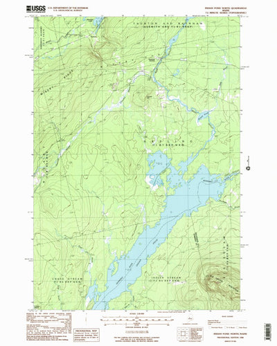 United States Geological Survey Indian Pond North, ME (1988, 24000-Scale) digital map