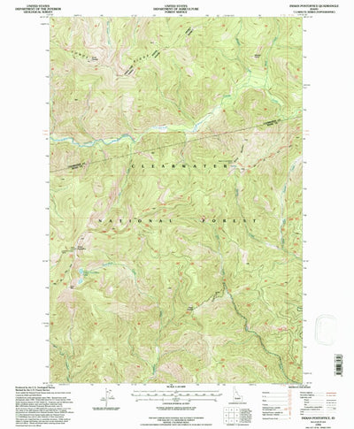 United States Geological Survey Indian Postoffice, ID (1994, 24000-Scale) digital map