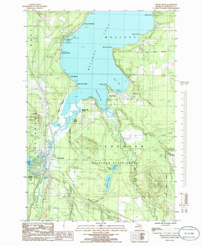 United States Geological Survey Indian River, MI (1986, 24000-Scale) digital map