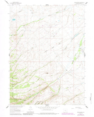 United States Geological Survey Indian Rocks, WY (1961, 24000-Scale) digital map