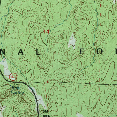 United States Geological Survey Indian Spring Canyon, NM (1995, 24000-Scale) digital map