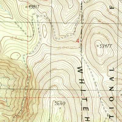 United States Geological Survey Indian Spring Mountain, CA (1990, 24000-Scale) digital map