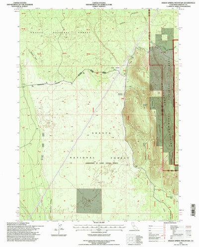United States Geological Survey Indian Spring Mountain, CA (1995, 24000-Scale) digital map