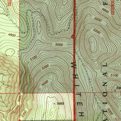United States Geological Survey Indian Spring Mountain, CA (1995, 24000-Scale) digital map