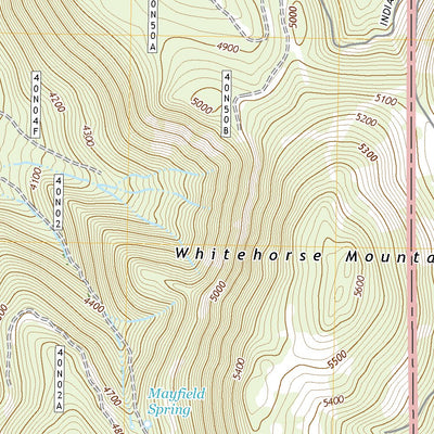 United States Geological Survey Indian Spring Mountain, CA (2021, 24000-Scale) digital map