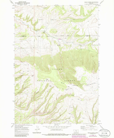 United States Geological Survey Indian Spring, MT (1969, 24000-Scale) digital map