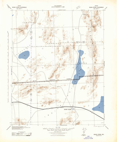 United States Geological Survey Indian Spring, NV (1942, 125000-Scale) digital map