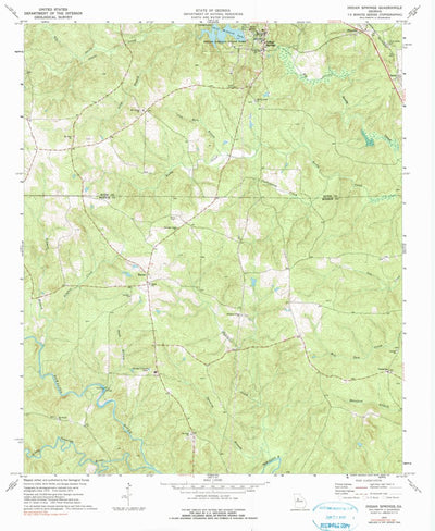 United States Geological Survey Indian Springs, GA (1973, 24000-Scale) digital map