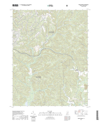 United States Geological Survey Indian Springs, IN (2022, 24000-Scale) digital map