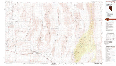 United States Geological Survey Indian Springs, NV (1988, 100000-Scale) digital map