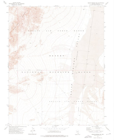 United States Geological Survey Indian Springs NW, NV (1973, 24000-Scale) digital map