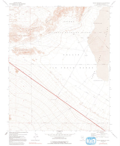 United States Geological Survey Indian Springs SE, NV (1973, 24000-Scale) digital map