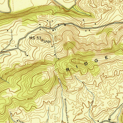 United States Geological Survey Indian Springs, TN-VA (1940, 24000-Scale) digital map