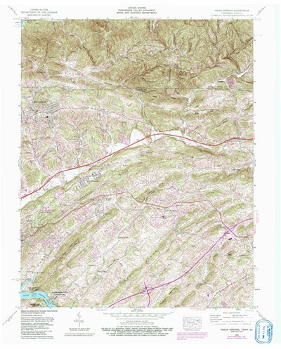 United States Geological Survey Indian Springs, TN-VA (1959, 24000-Scale) digital map