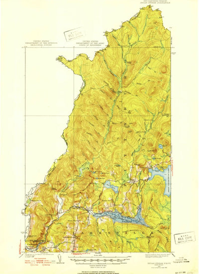 United States Geological Survey Indian Stream, VT-NH (1926, 62500-Scale) digital map