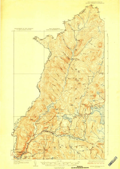 United States Geological Survey Indian Stream, VT-NH (1927, 62500-Scale) digital map