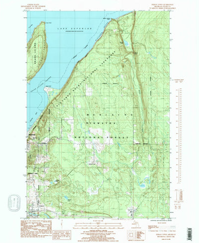 United States Geological Survey Indian Town, MI (1984, 24000-Scale) digital map