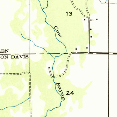 United States Geological Survey Indian Village, LA (1947, 31680-Scale) digital map