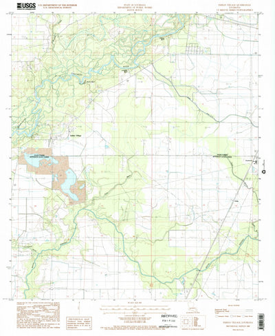 United States Geological Survey Indian Village, LA (1985, 24000-Scale) digital map