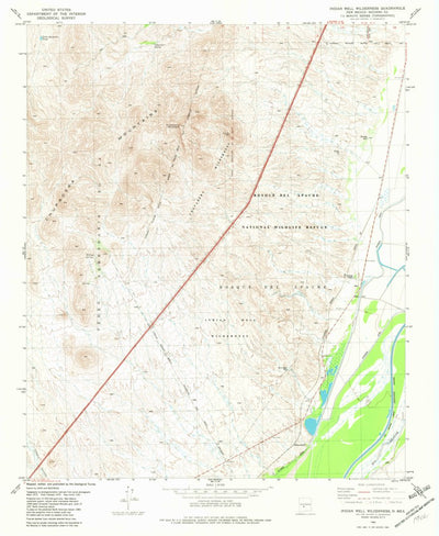 United States Geological Survey Indian Well Wilderness, NM (1981, 24000-Scale) digital map