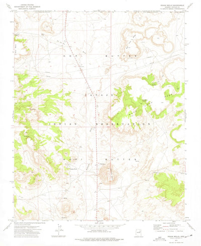 United States Geological Survey Indian Wells, AZ (1973, 24000-Scale) digital map