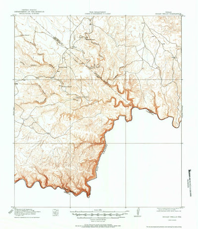 United States Geological Survey Indian Wells, TX (1918, 62500-Scale) digital map