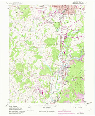 United States Geological Survey Indiana, PA (1963, 24000-Scale) digital map